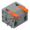 Leiterplattenklemme Hebel 1,5 mm² grau