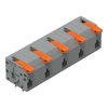 Leiterplattenklemme Hebel 1,5 mm² grau