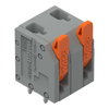 Leiterplattenklemme Hebel 1,5 mm² grau