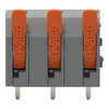Leiterplattenklemme Hebel 1,5 mm² grau