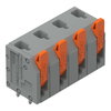 Leiterplattenklemme Hebel 1,5 mm² grau