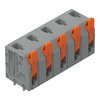 Leiterplattenklemme Hebel 1,5 mm² grau