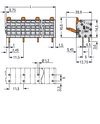 Leiterplattenklemme Hebel 1,5 mm² grau