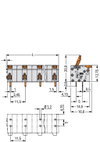 Leiterplattenklemme Hebel 1,5 mm² grau