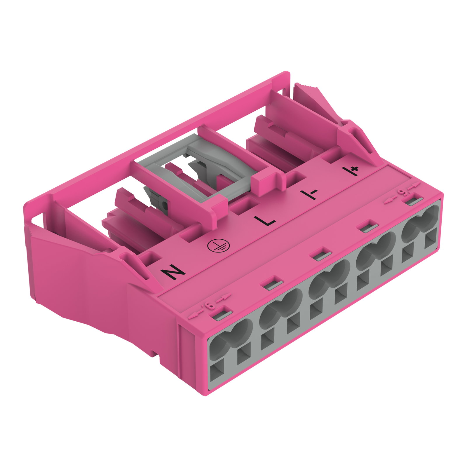 Snap-In-Buchse 5-polig Kod. B pink