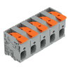 Leiterplattenklemme Hebel 6 mm² grau
