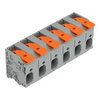 Leiterplattenklemme Hebel 6 mm² grau