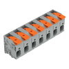 Leiterplattenklemme Hebel 6 mm² grau