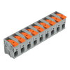 Leiterplattenklemme Hebel 6 mm² grau