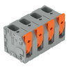 Leiterplattenklemme Hebel 6 mm² grau