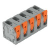 Leiterplattenklemme Hebel 6 mm² grau