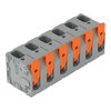 Leiterplattenklemme Hebel 6 mm² grau