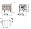 Leiterplattenklemme 6 mm² Rastermaß 12,5 mm grün