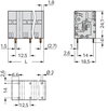 Leiterplattenklemme 6 mm² Rastermaß 12,5 mm grau