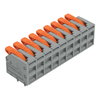 Leiterplattenklemme Hebel 2,5 mm² grau