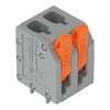 Leiterplattenklemme Hebel 2,5 mm² grau