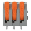 Leiterplattenklemme Hebel 2,5 mm² grau