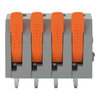Leiterplattenklemme Hebel 2,5 mm² grau