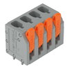 Leiterplattenklemme Hebel 2,5 mm² grau