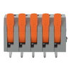 Leiterplattenklemme Hebel 2,5 mm² grau