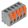 Leiterplattenklemme Hebel 2,5 mm² grau