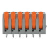 Leiterplattenklemme Hebel 2,5 mm² grau