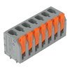 Leiterplattenklemme Hebel 2,5 mm² grau