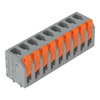 Leiterplattenklemme Hebel 2,5 mm² grau
