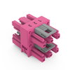 3-fach-Verteiler 3-polig Kod. B pink