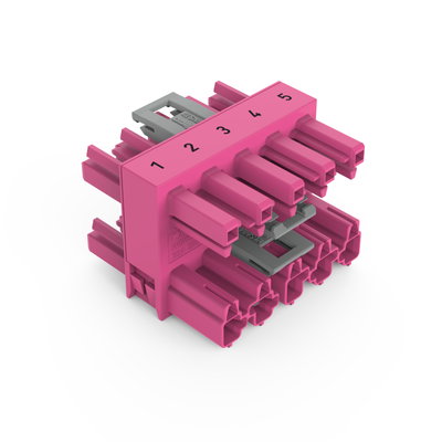 3-fach-Verteiler 5-polig Kod. B pink