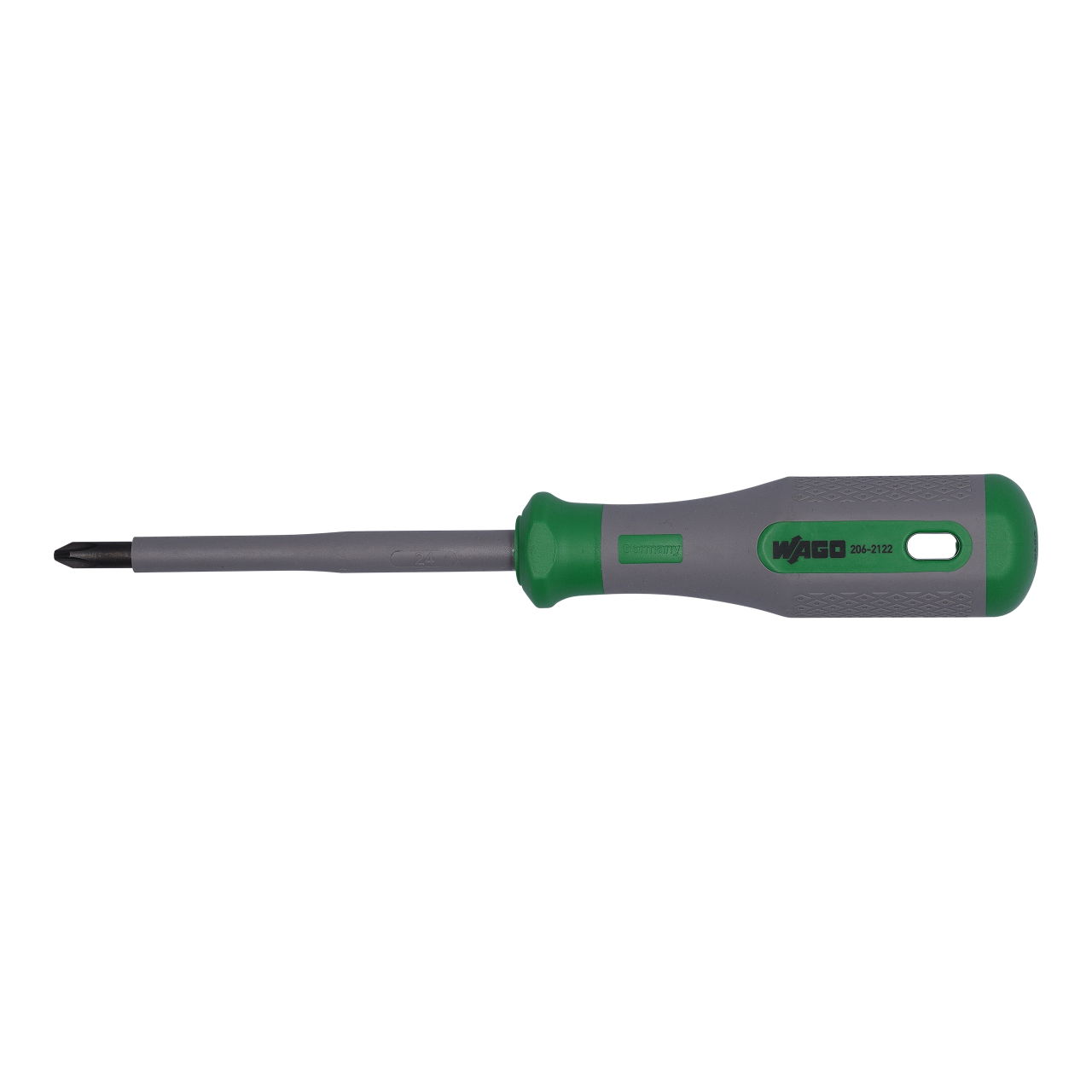 VDE-Kreuzschlitz-Schraubendreher PH2 x 100 VDE-geprüft grün/grau – Bild 3 von 4