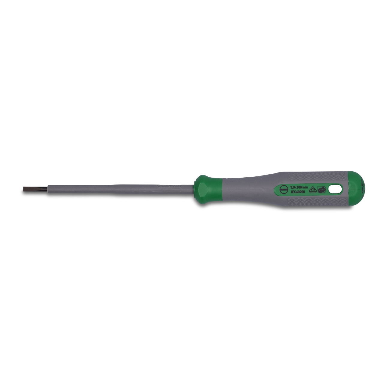 VDE-Schlitzschraubendreher 3,0 x 0,5 x 100 VDE-geprüft grün/grau – Bild 2 von 4