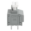 2-Leiter-Leiterplattenklemme Drücker 0,75 mm² grau