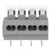 2-Leiter-Leiterplattenklemme Drücker 0,75 mm² grau