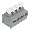 2-Leiter-Leiterplattenklemme Drücker 0,75 mm² grau