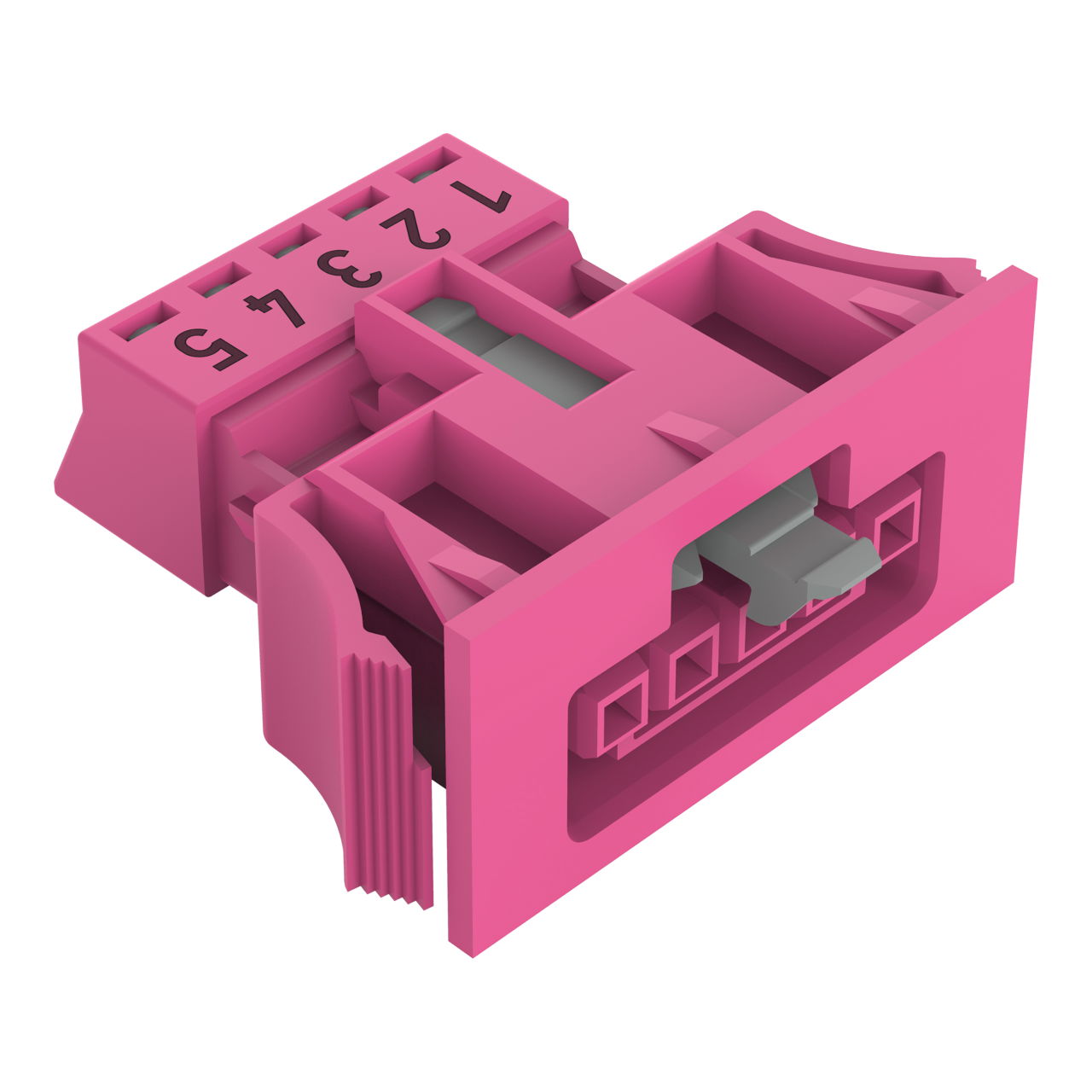 Snap-In-Buchse 5-polig Kod. B pink – Bild 2 von 4