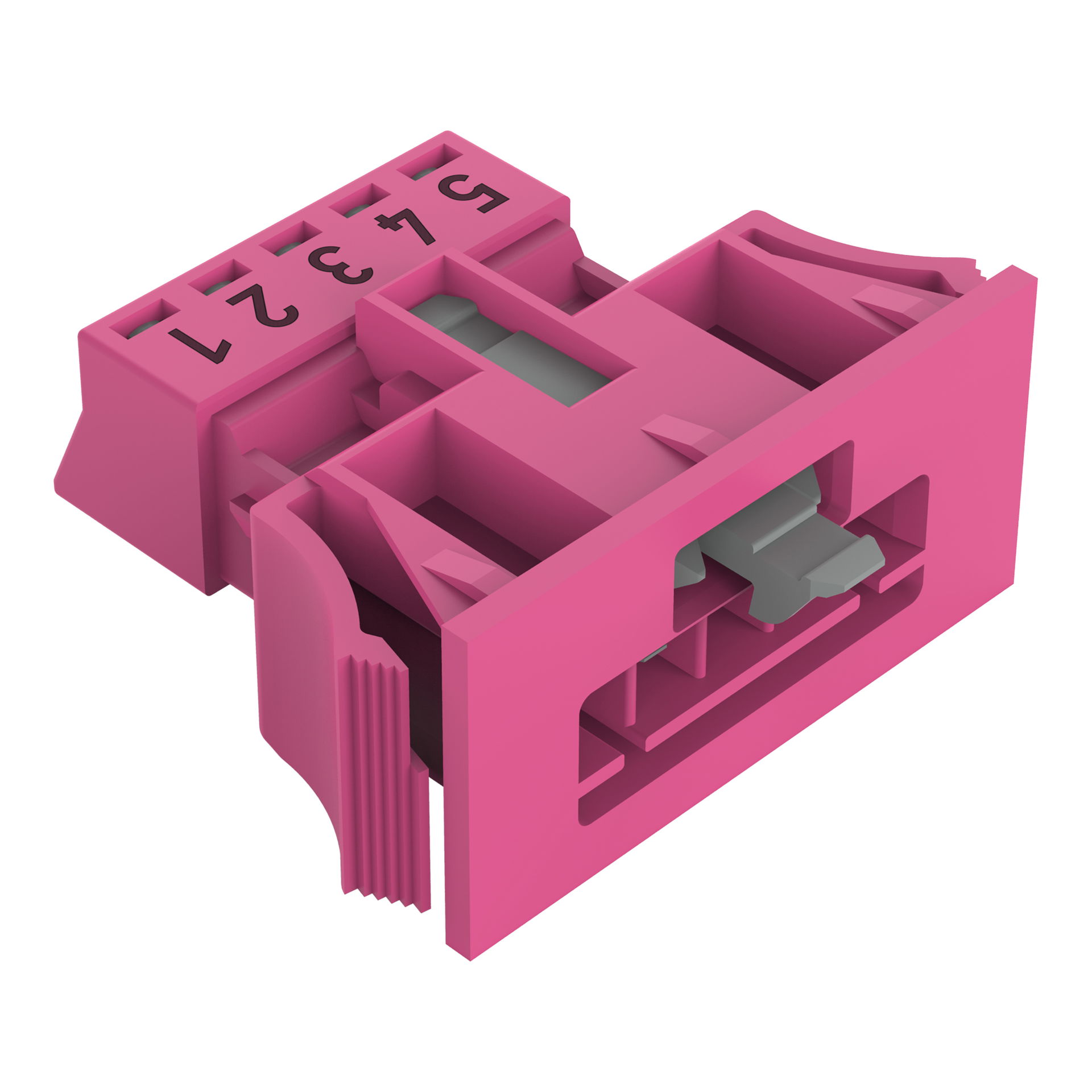 Snap-In-Stecker 5-polig Kod. B pink – Bild 2 von 4