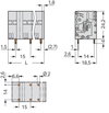 Leiterplattenklemme 6 mm² Rastermaß 15 mm grau