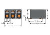 SMD-Leiterplattenklemme Drücker 1,5 mm² schwarz