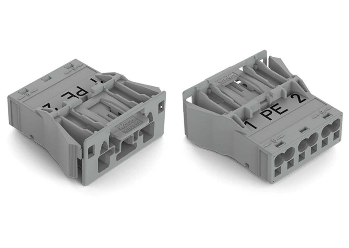 Snap-In-Stecker 3-polig Kod. B grau – Bild 3 von 5