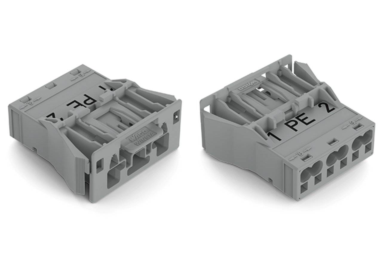Snap-In-Stecker 3-polig Kod. B grau – Bild 3 von 5