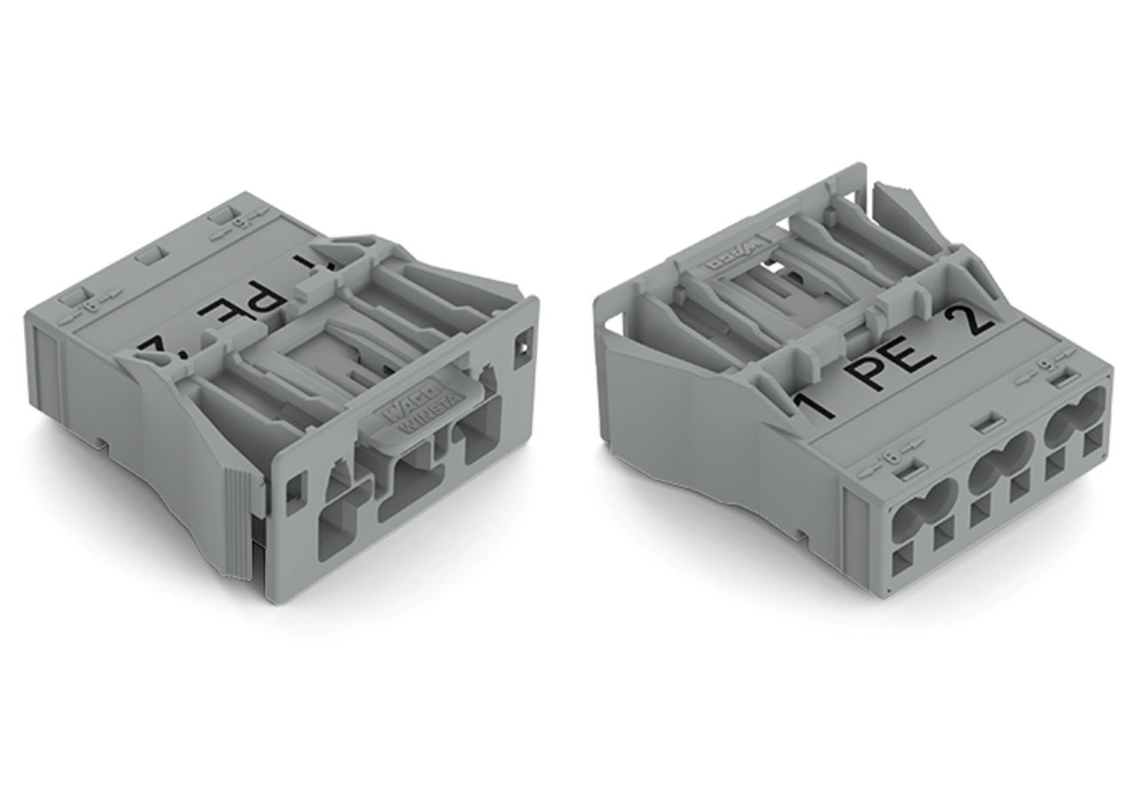 Snap-In-Stecker 3-polig Kod. B grau – Bild 3 von 5