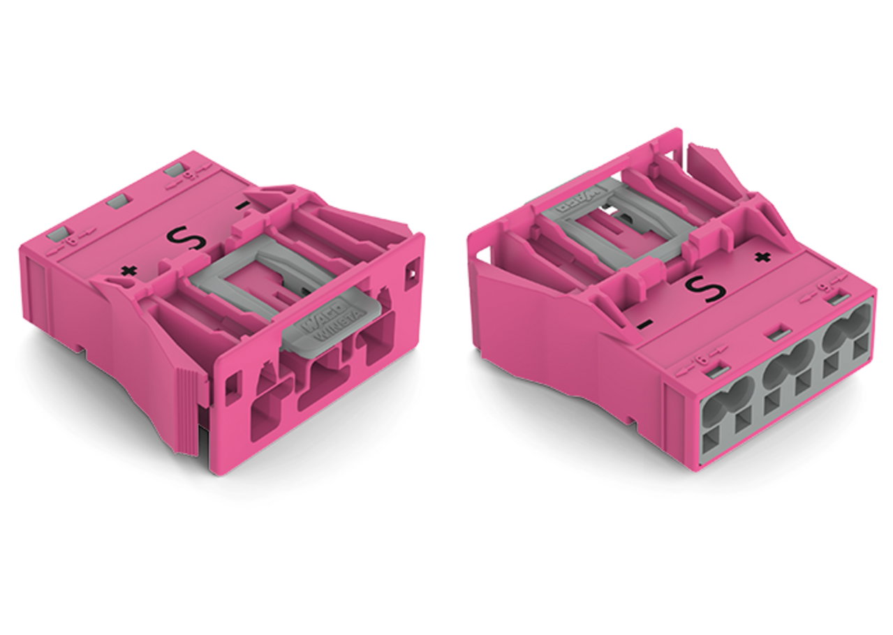 Snap-In-Stecker 3-polig Kod. B pink – Bild 3 von 5