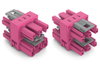 3-fach-Verteiler 3-polig Kod. B pink