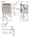 Leiterplattenklemme Hebel 1,5 mm² grau
