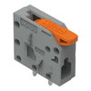 Leiterplattenklemme Hebel 1,5 mm² grau