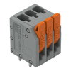Leiterplattenklemme Hebel 1,5 mm² grau