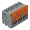 Leiterplattenklemme Hebel 1,5 mm² grau
