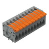Leiterplattenklemme Hebel 1,5 mm² grau