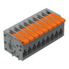 Leiterplattenklemme Hebel 1,5 mm² grau